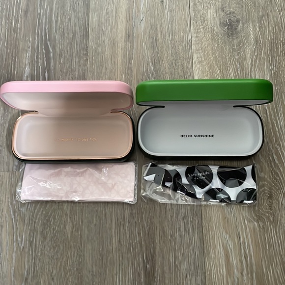 Authentic Kate Spade, New York, Sunglass and eyeglass cases with cleaning cloths - Picture 2 of 3